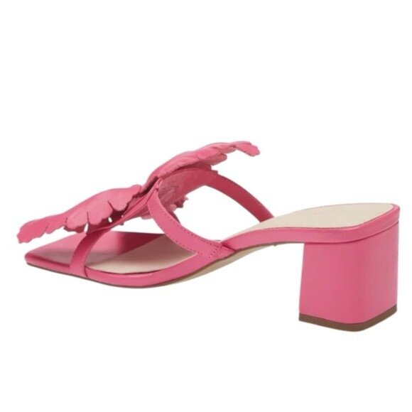 CECELIA NEW YORK Happy Leather Flower Slide Sandal in Magenta Size 6 - Picture 2 of 16